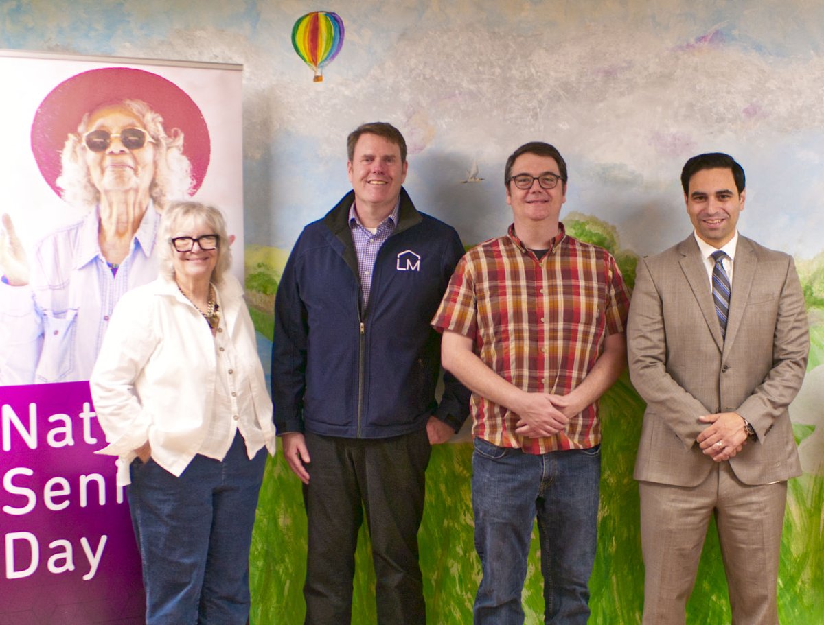 "MP Peter Fragiskatos of, London North Centre, Devon Elliott, Curator of Arts Education, Museum London, Kathy Smith from the Creative Age Network, and Paul Chisholm, our CEO. "