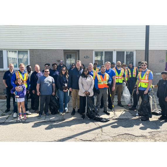 Group photo from the Clean and Green Event
